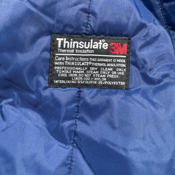 VTG 70s London fog By Wamsutta Blue Trench Coat Size 12 Retro Winter Preppy - Picture 9 of 13